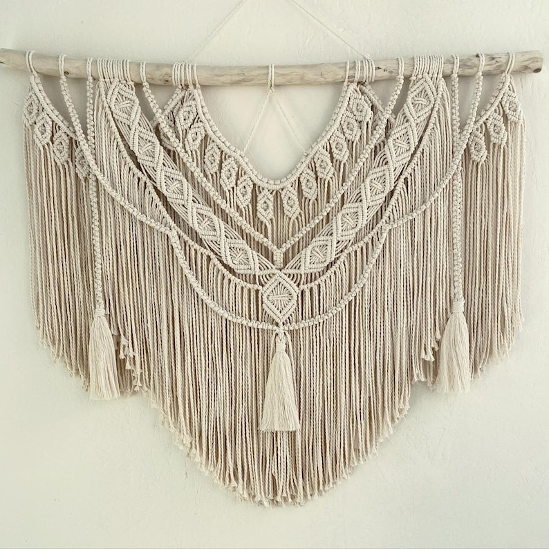 Large Macrame Wall Hanging Pattern PDF, Detailed Step by Step Photos, Easy Beginner Macrame Tutorial, DIY Instructions, Free Knot Guide image 6