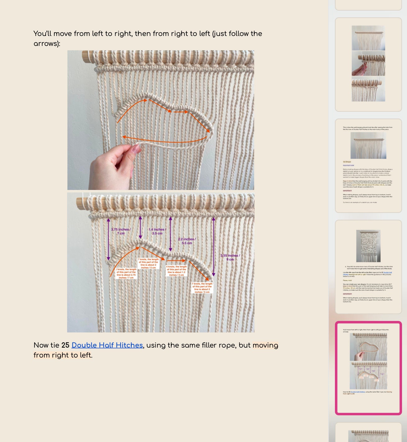 Macrame Weaving Pattern PDF, Woven Wall Hanging Pattern PDF, Easy ...