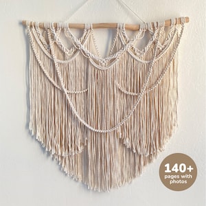 Rustic Macrame Pattern PDF with Photos, Macrame Wall Hanging, Step by Step PDF Instructions, Pattern for Beginners, DIY Macrame Wall Decor