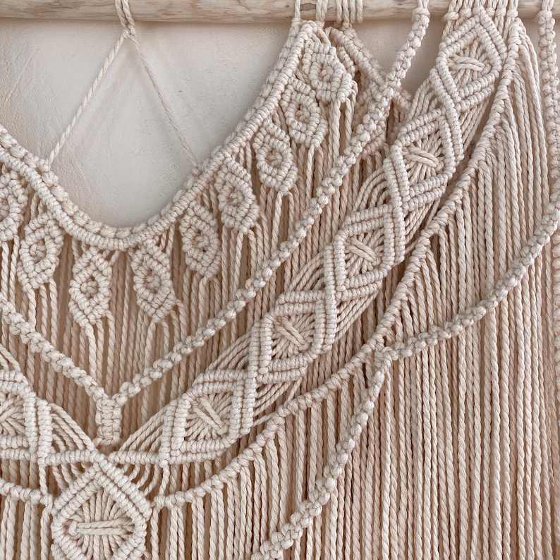 Large Macrame Wall Hanging Pattern PDF, Detailed Step by Step Photos, Easy Beginner Macrame Tutorial, DIY Instructions, Free Knot Guide image 5
