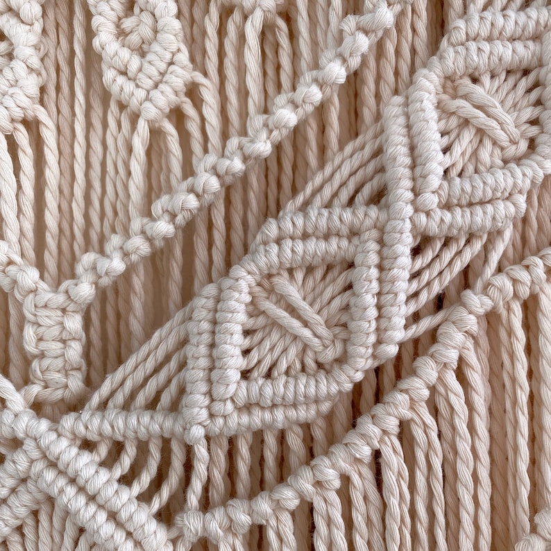 Large Macrame Wall Hanging Pattern PDF, Detailed Step by Step Photos, Easy Beginner Macrame Tutorial, DIY Instructions, Free Knot Guide image 10