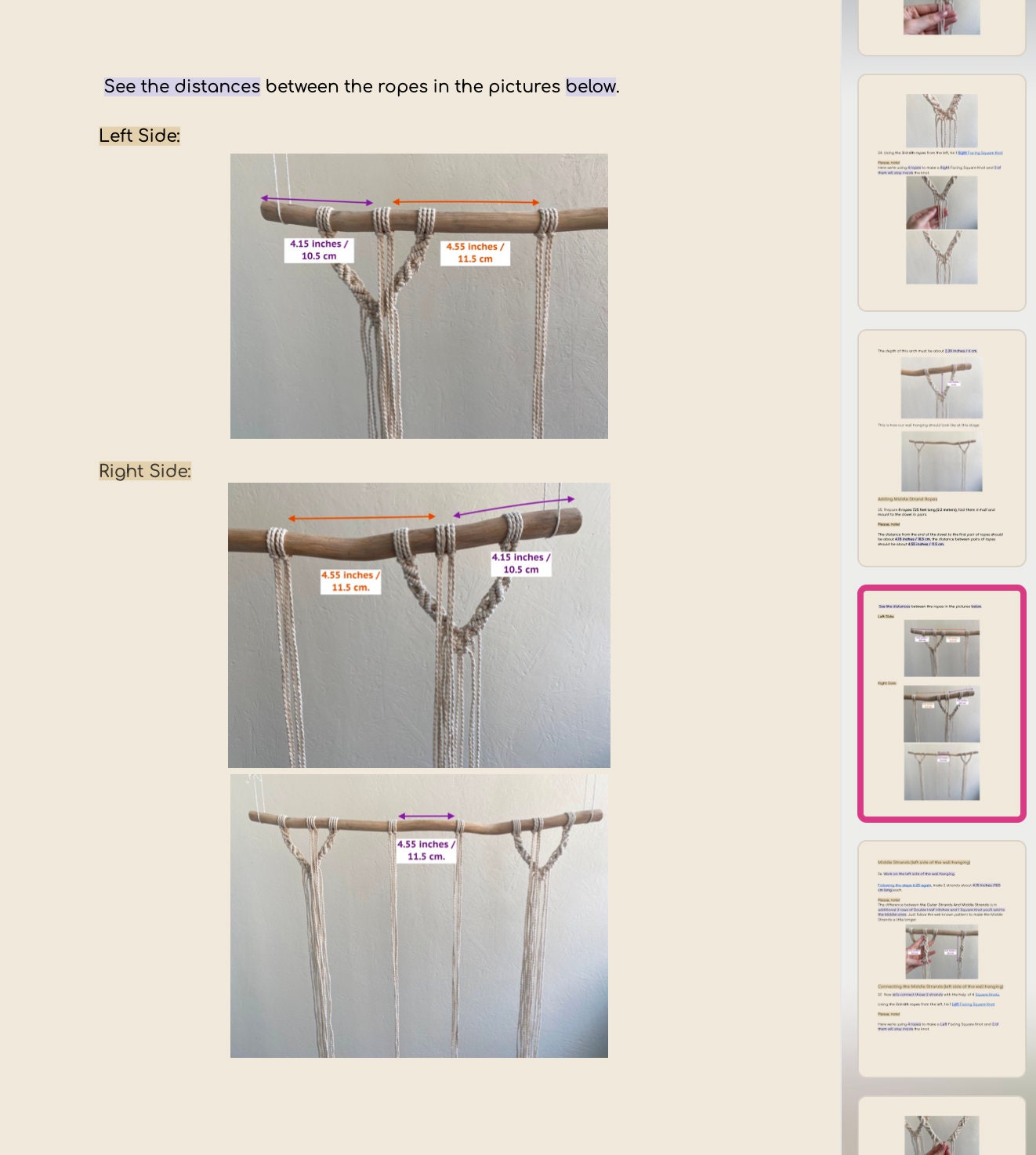 Rustic Macrame Pattern PDF With Photos, Macrame Wall Hanging, Step by ...