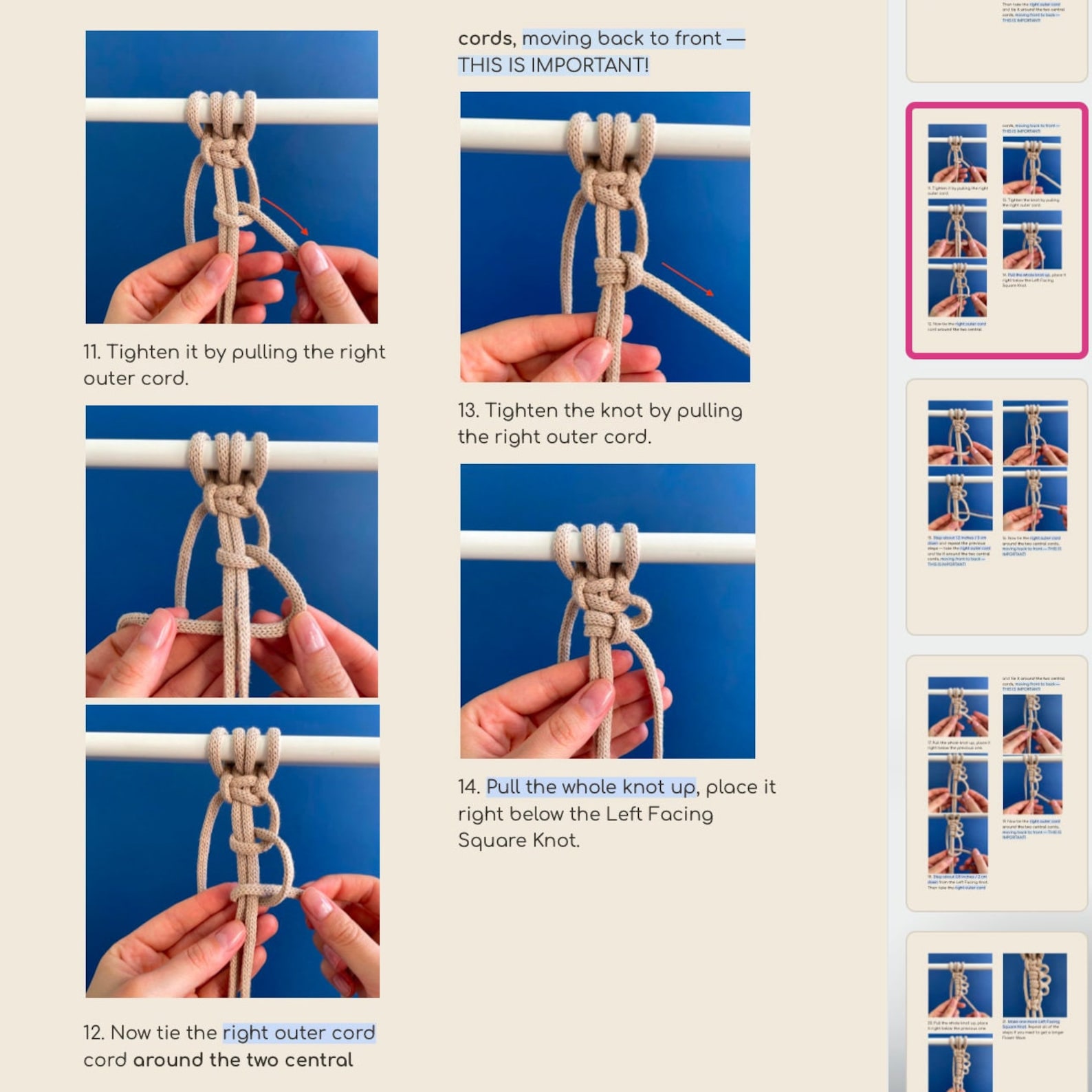 Macrame Knot Guide PDF With 10 Macrame Finishing and Decorative Knots ...