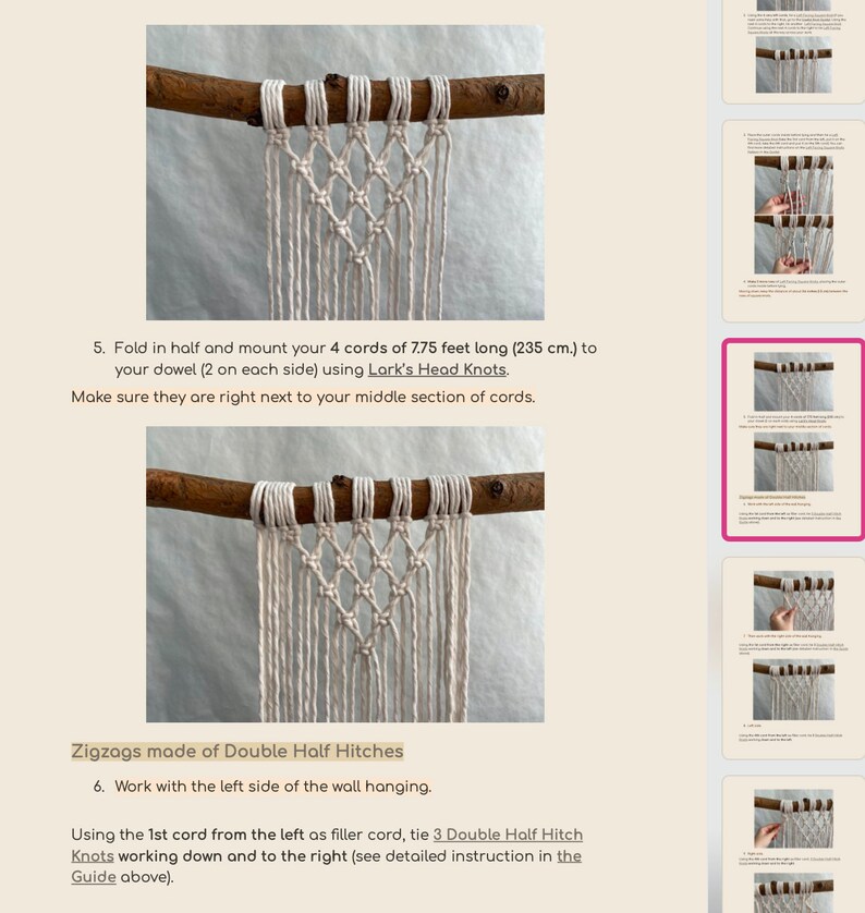 2-in-1 Macrame Pattern PDF With Photos, Beginner Macrame Wall Hanging ...