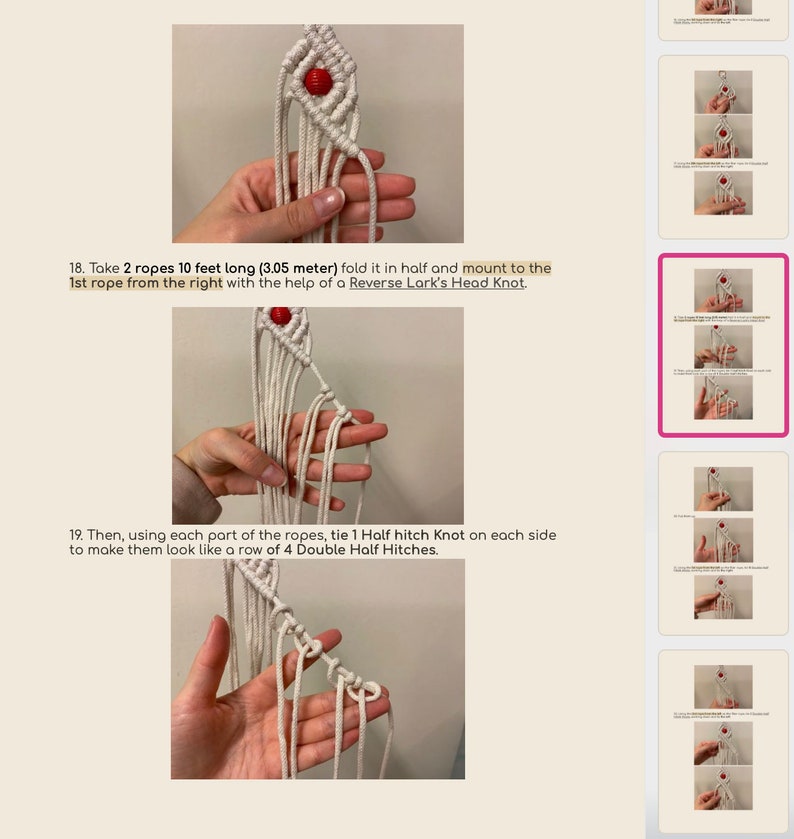 Macrame Christmas Tree Pattern PDF Set of 3 Macrame Patterns With Step ...