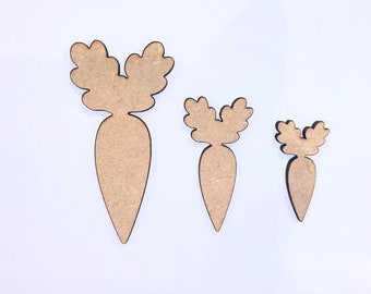 Wooden MDF carrot shapes - Craft Shape, easter shape, Easter carrot  prints embellishments