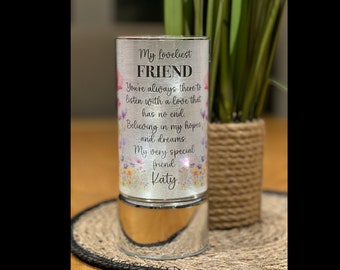 Personalised friend Lamp l Lamp |  Lamp | friend Lamp | Light | friendship gift light | bestie gift | light tube