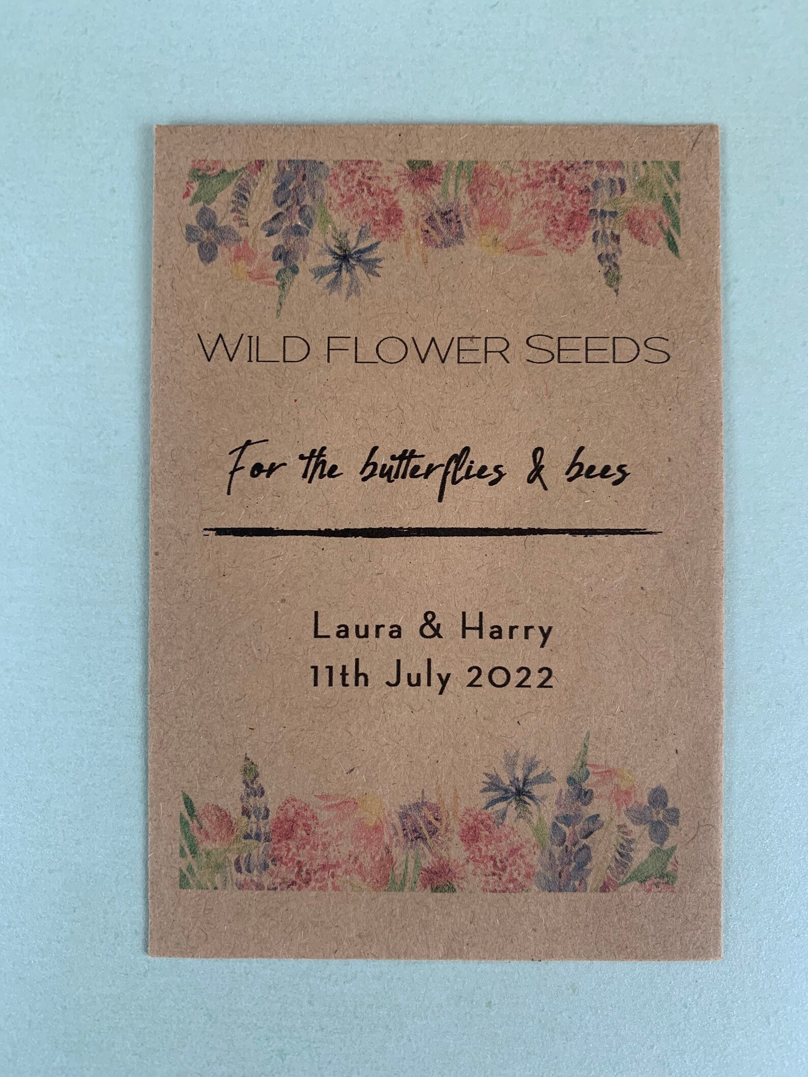 Personalised Wild Flower Seed Packets Envelopes Wedding Etsy