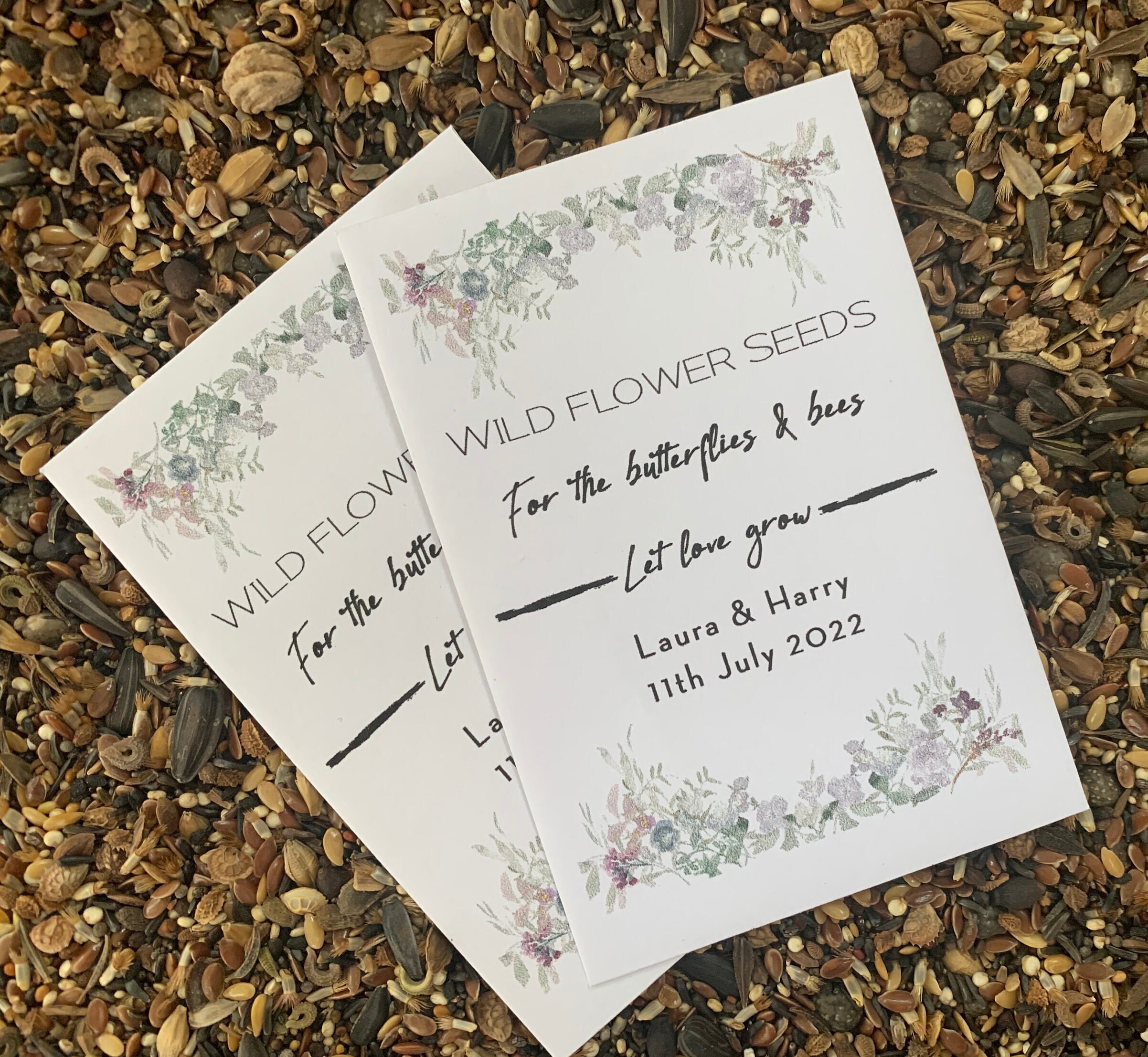 Personalised Wild Flower Seed Packets Envelopes Wedding Etsy UK