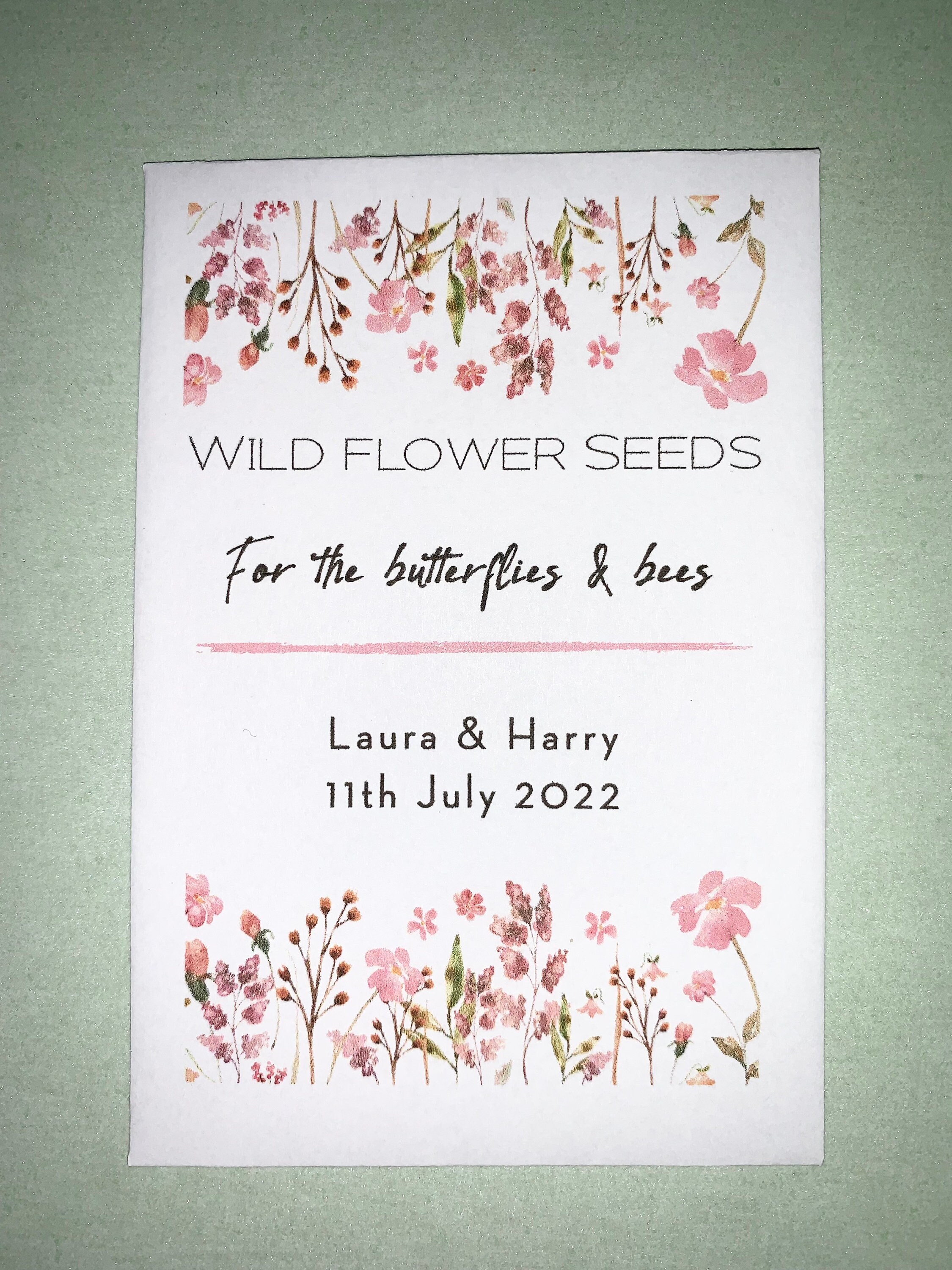 Personalised Wild Flower Seed Packets Envelopes Wedding Etsy UK
