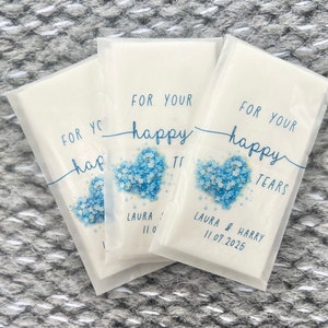 Happy Tears Tissue Packets | Wedding Tissues | Wedding Guests |Biodegradable Packets | Elegant For Your Happy Tears
