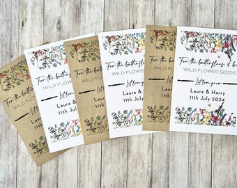 Personalised Seed Packets Envelopes Wedding Favours