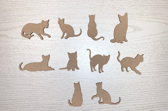 Cat MDF shapes - craft shapes