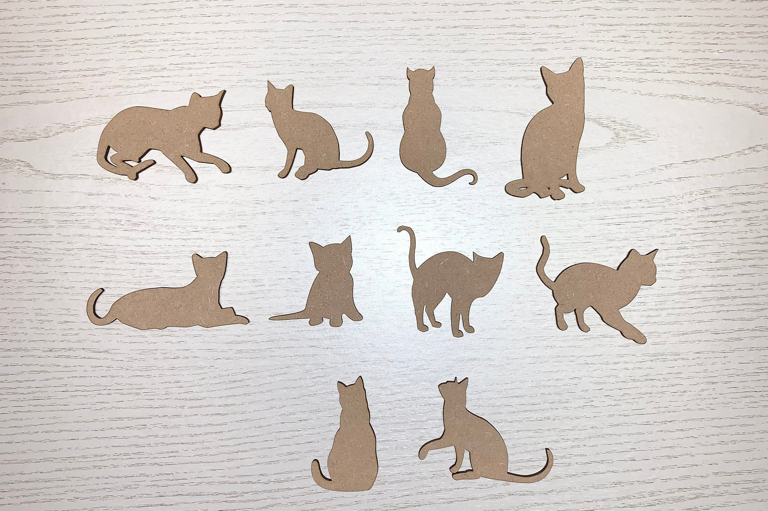 Cat MDF shapes craft shapes Etsy