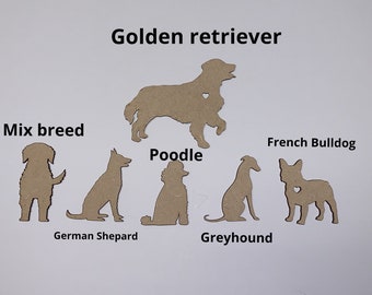 Wooden MDF Dog shapes  - collection two - Craft Shape