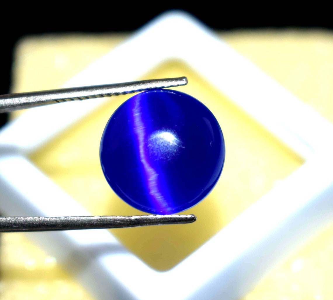 Blue Cat's Eye Chrysoberyl 100 Natural Brazilian Gemstone Etsy
