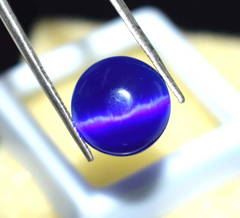 Blue Cat's Eye Chrysoberyl 100 Natural Brazilian Gemstone Etsy