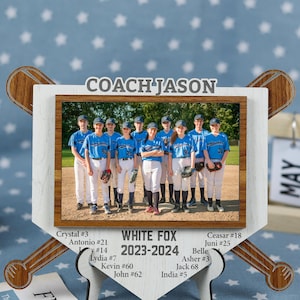 Baseball Coach Photo Frame, Custom Appreciation Coach Baseball Team, End of Season Gift for Manager, Thank You Coach from Baseball Players