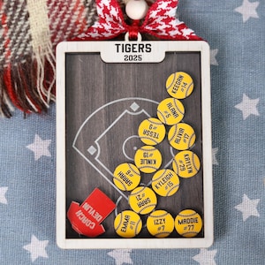 Baseball Softball Team Personalized Ornament, Personalized Coach Shaking Ornament, Softball Player Ornament, Softball End of Year Keepsake