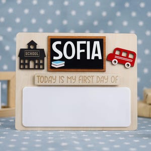 Back to School Personalized Board, First & Last Day Of School Sign, Dry Erase School Board, First Day of School Photo Prop, Reusable Sign
