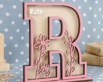 Personalized Alphabet Baby Piggy Coin Bank, Gift For Kids, Piggy Bank For Girls, Name Piggy Bank, Custom Piggy Bank, Letter Bank Baby Gifts