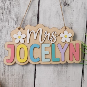 Customized Teacher Door Name Sign, Teacher Appreciation Gifts, Back To School Gifts, Teacher Classroom Decor, Mothers Day Gifts for Teachers