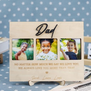 Personalized Daddy Photo Gifts, 3 Photo Slots, Fathers Day Gifts, Appreciation Dad Gift, First Father&#39;s Day Picture Keepsake, New Dad Gifts