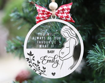 Pregnancy Loss Announcement, Personalized Miscarriage Ornament, Baby Memorial Ornament, Infant Loss Ornament, Angel Baby Christmas Ornament