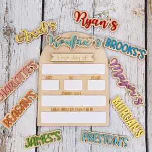 Back To School Sign, First Day Of School Sign, Custom interchangeable School Sign, First And Last Day Sign, Kids Photo Prop Kindergarten