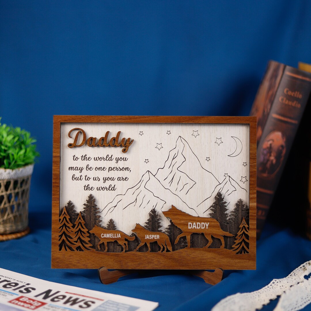 Personalized Family Wood Sign for Father's Day Gifts, to Us You Are the ...