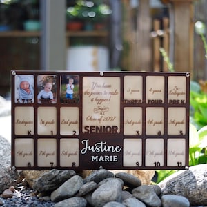 Personalized Grade School Picture Frame, School Years Photo Frame ...
