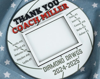 Volleyball Coach Appreciation Gift, Volleyball Photo Plaque, Appreciation Coach Gifts from Team, End of Season Thank You Gift for Manager