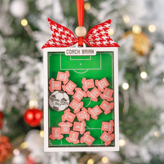 Personalized Thank You Coach Soccer Shake Ornament, Team Gift for Coach & Managers, Team Appreciation Gifts, Custom Soccer Mom Dad Gifts