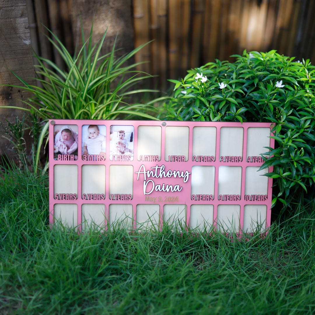 Grade School Picture Frame, School Years Photo Frame From Birth to 18 ...