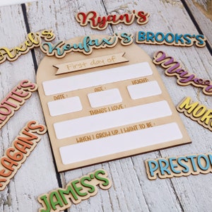 Custom First Day Of School Sign, Back To School Sign, First And Last Day Of School, Personalized Kindergarten Pre School Photo Prop 2024