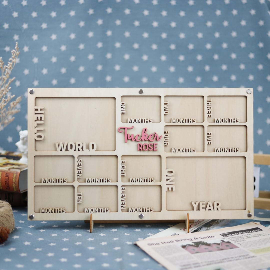 Personalized One Year Photo Frame, My First Year Photo Frame, First ...