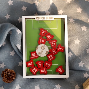 Personalized Soccer Shaker Fridge Magnets, Soccer Team End of Season Gifts, Custom Coach Appreciation Gifts from Players, Coach Board Decor