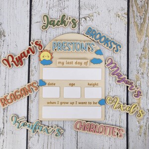 Cute Back To School Sign For Kids, Sun and Cloud Sign, First & Last Day Of School Sign Interchangeable, Kids Photo Prop, First Day Of School