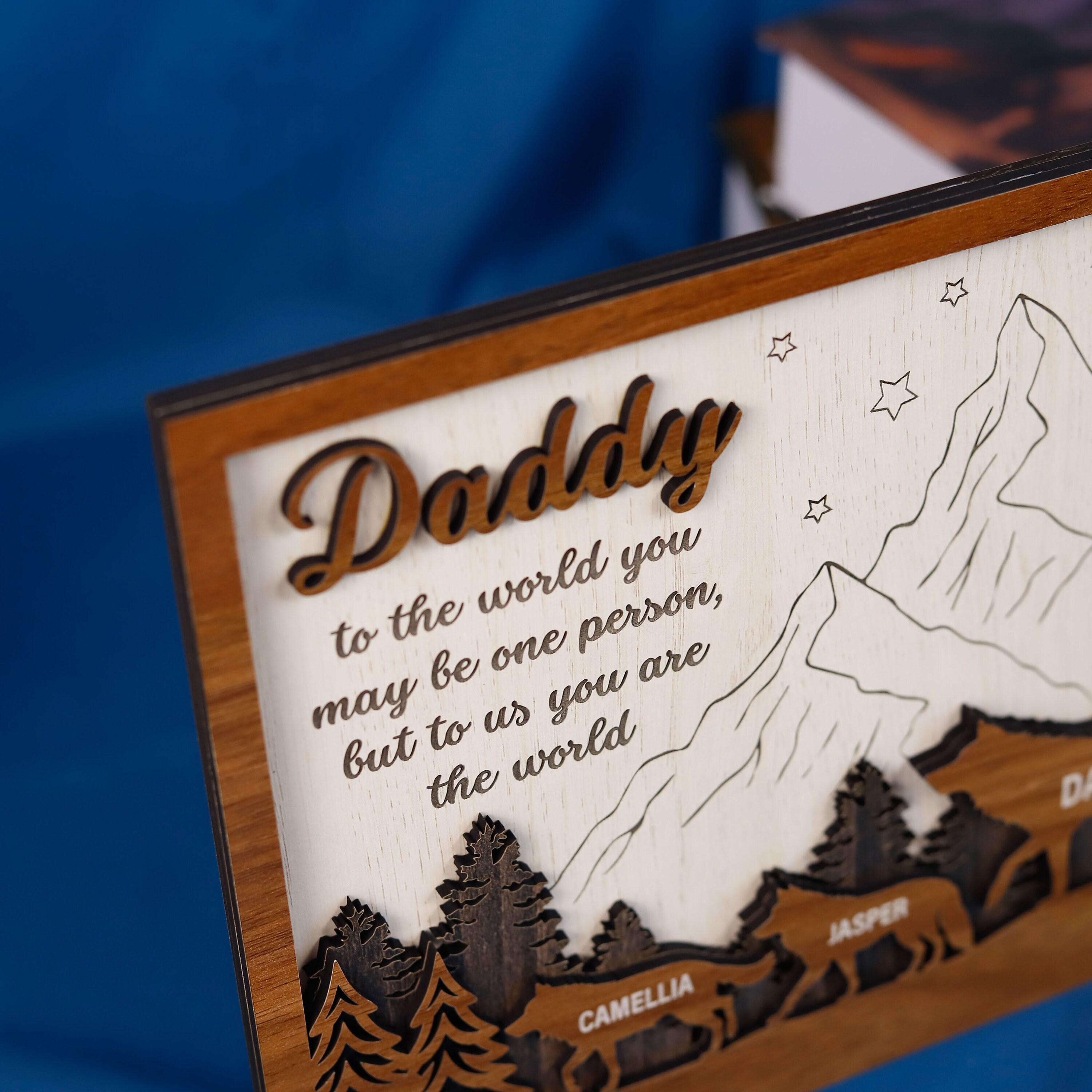 Personalized Family Wood Sign for Father's Day Gifts, to Us You Are the ...
