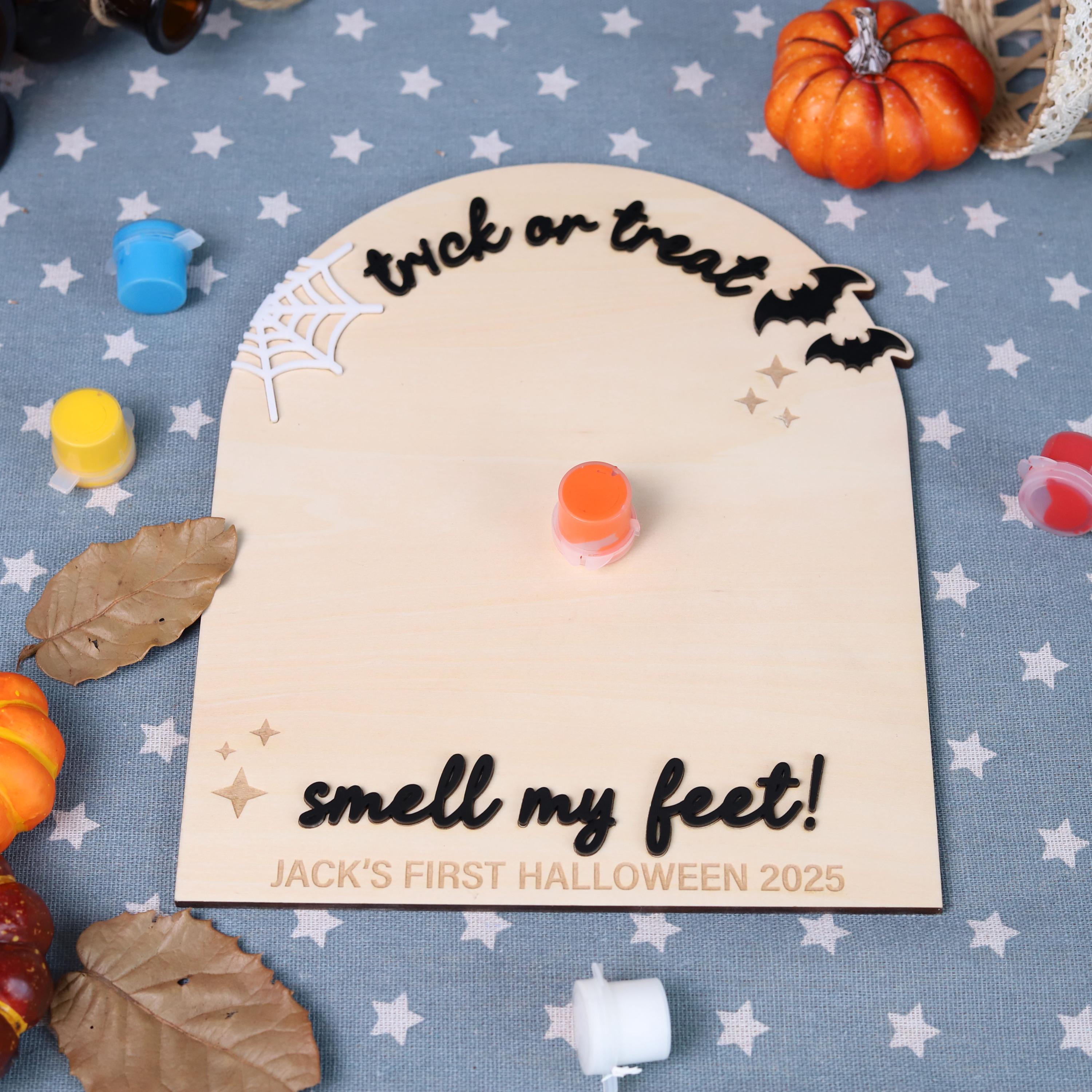 Arched Footprint Halloween Keepsake, Trick or Treat Smell My Feet ...