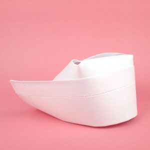 NURSE HAT vintage traditional white nurse&#39;s cap sister&#39;s scrub hem-stitch NEW