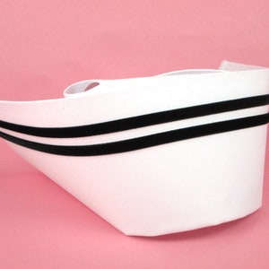 NURSE HAT vintage traditional white nurse&#39;s cap sister&#39;s scrub black band stripe NEW [Deluxe version]