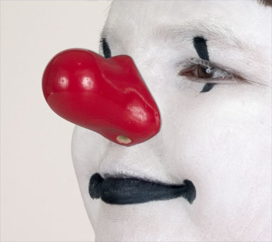 CLOWN NOSE RED extra large & long glossy bright semisoft Etsy