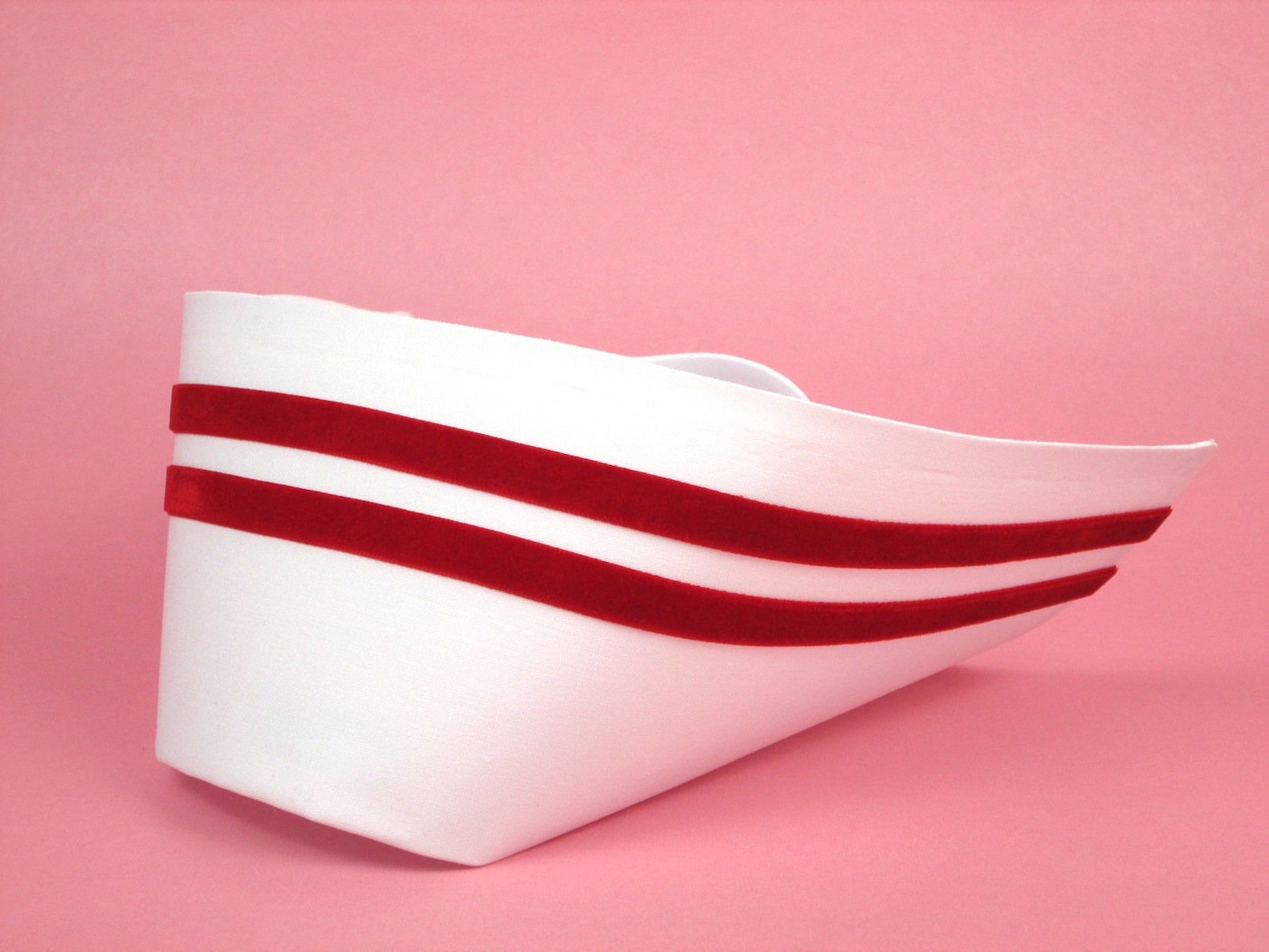 Nurses Hat NURSE'S HAT White Nurse's Cap Sister's Scrub Velvet Color Band Stripe ...