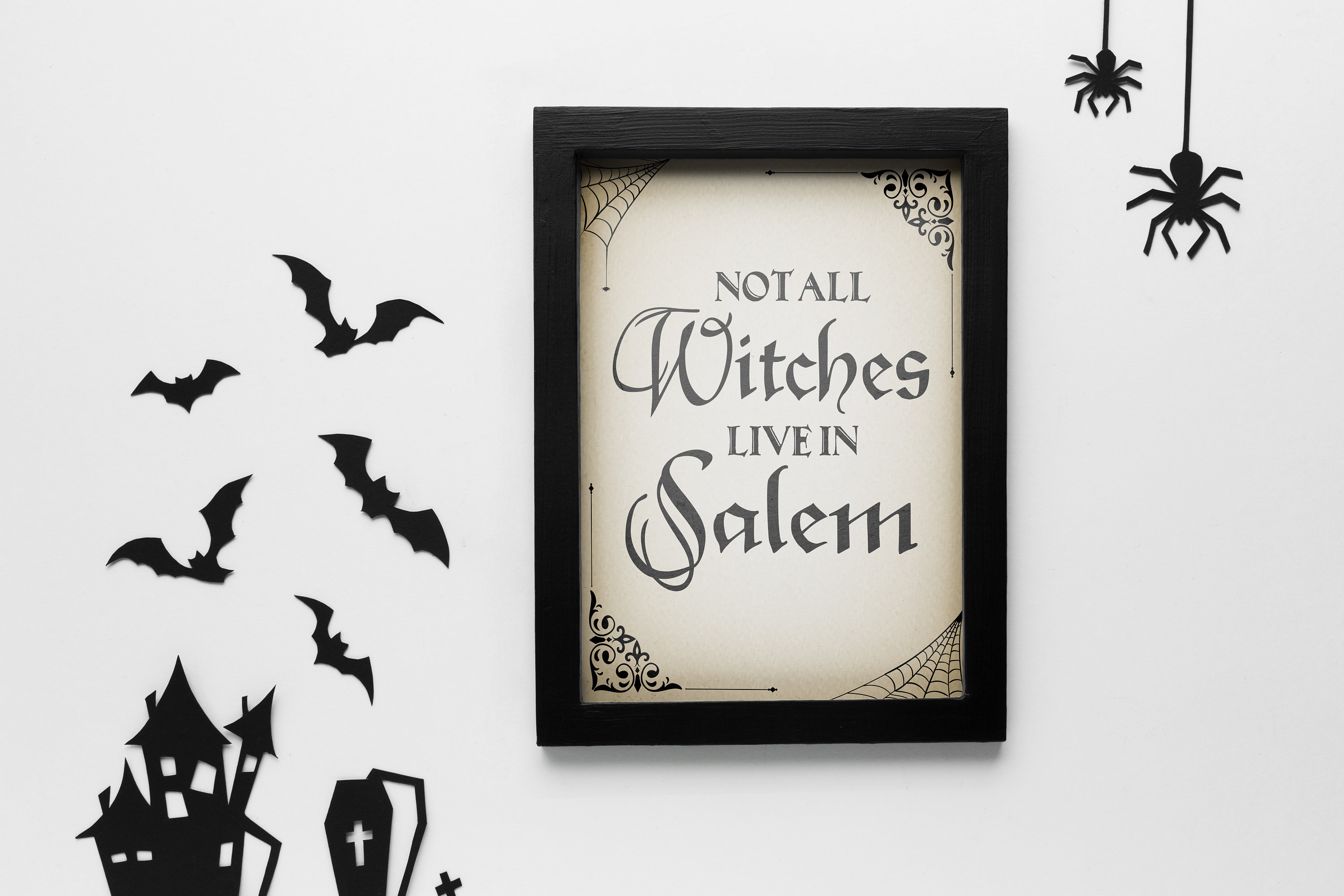 Not All Witches Live in Salem Print / Witch Decor / Salem / - Etsy