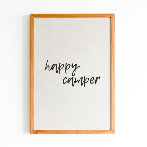 Happy Camper Printable Wall Decor / Camping Prints / RV Decor Etsy