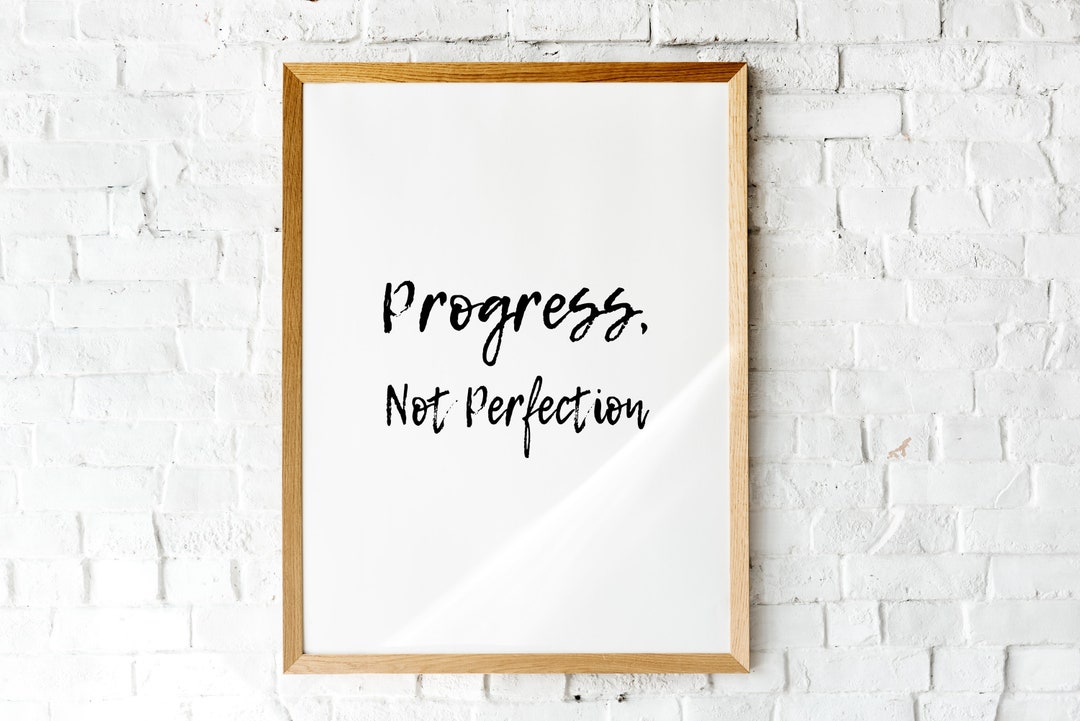 Progress Not Perfection / Printable Wall Decor / Kids Room - Etsy