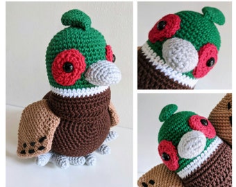 Phillip the Pheasant Bird Crochet Amigurumi Pattern PDF