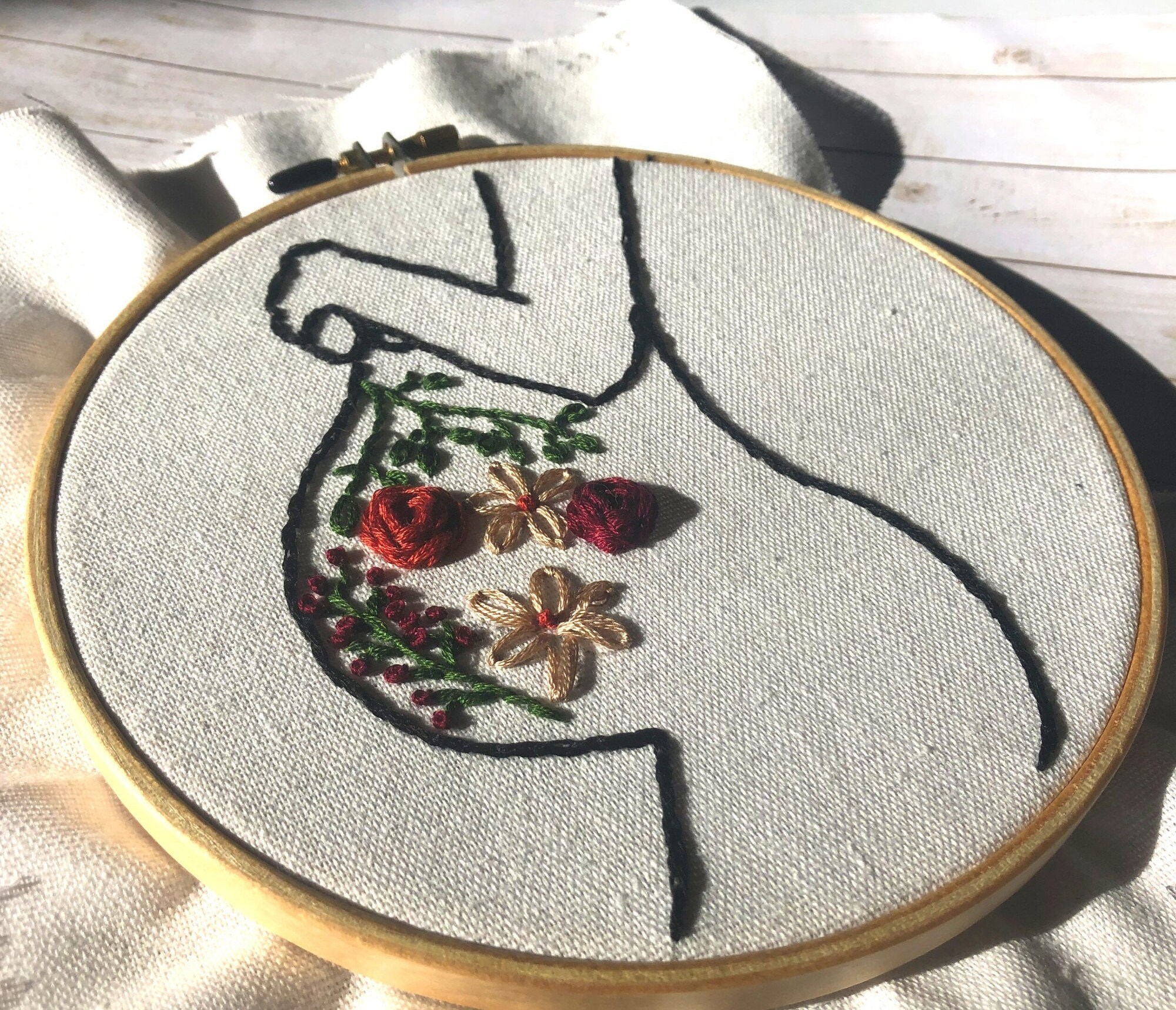 Pregnant woman embroidery beginner nwcvq digital tutorial  etsy Pregnant woman embroidery beginner nwcvq digital tutorial  etsy