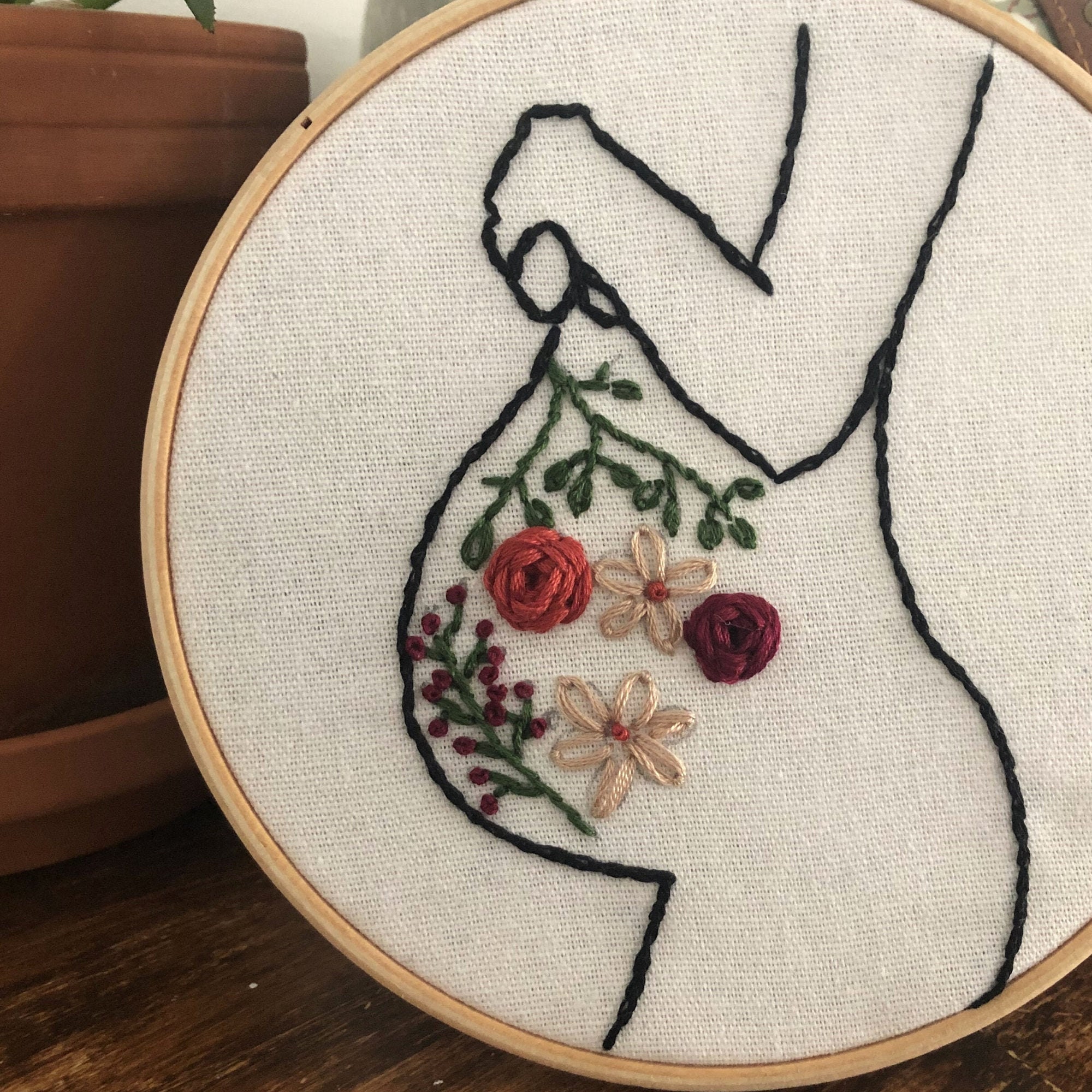 Pregnant woman embroidery beginner sybju digital tutorial  etsy Pregnant woman embroidery beginner sybju digital tutorial  etsy